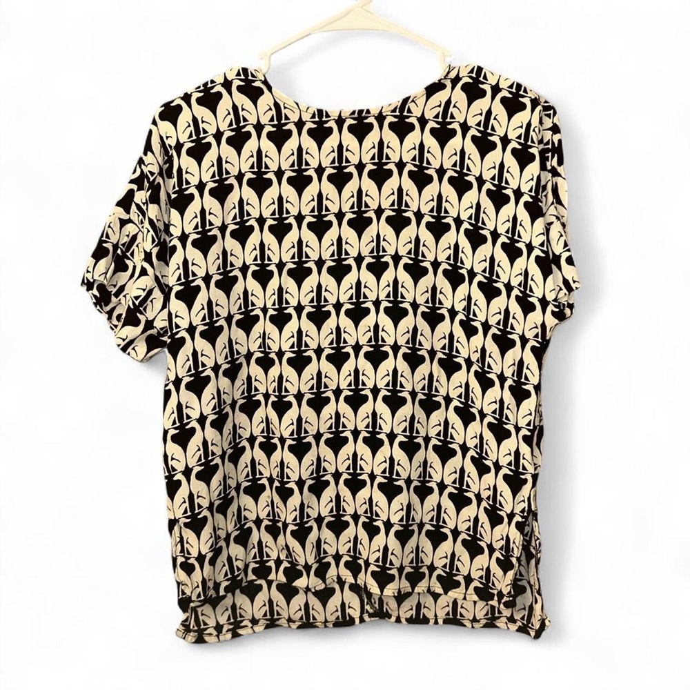 H&M gray hound Patterned Blouse